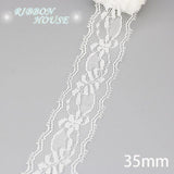 (5 yards/roll) white Lace fabric Webbing Decoration Lovely gift packing polyester Material - shopwishi 