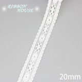 (5 yards/roll) white Lace fabric Webbing Decoration Lovely gift packing polyester Material - shopwishi 