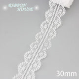 (5 yards/roll) white Lace fabric Webbing Decoration Lovely gift packing polyester Material - shopwishi 