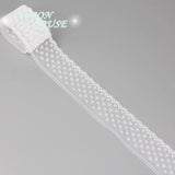 (5 yards/roll) white Lace fabric Webbing Decoration Lovely gift packing polyester Material - shopwishi 