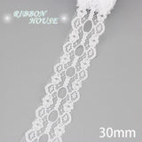 (5 yards/roll) white Lace fabric Webbing Decoration Lovely gift packing polyester Material - shopwishi 