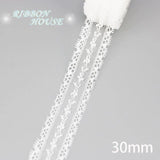 (5 yards/roll) white Lace fabric Webbing Decoration Lovely gift packing polyester Material - shopwishi 