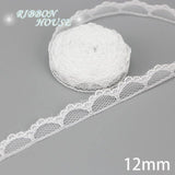 (5 yards/roll) white Lace fabric Webbing Decoration Lovely gift packing polyester Material - shopwishi 