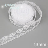 (5 yards/roll) white Lace fabric Webbing Decoration Lovely gift packing polyester Material - shopwishi 
