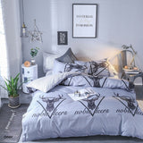 Geometric Pattern Bed Sheet with 4pcs Pillowcase Cover Bedding Sets