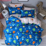 Geometric Pattern Bed Sheet with 4pcs Pillowcase Cover Bedding Sets