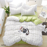 Geometric Pattern Bed Sheet with 4pcs Pillowcase Cover Bedding Sets