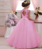 High-end Wedding Dress Elegant Girls' Flower-lace Banquet Dress