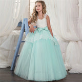 High-end Wedding Dress Elegant Girls' Flower-lace Banquet Dress