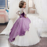 High-end Wedding Dress Elegant Girls' Flower-lace Banquet Dress