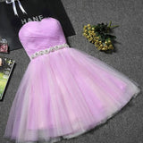 JaneyGao Prom Dresses Short For Women Formal Evening Party Gowns Blue Tulle Cute Elegant Fashion Design Dress Pink Red 9 Colors