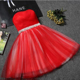 JaneyGao Prom Dresses Short For Women Formal Evening Party Gowns Blue Tulle Cute Elegant Fashion Design Dress Pink Red 9 Colors