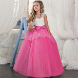 High-end Wedding Dress Elegant Girls' Flower-lace Banquet Dress