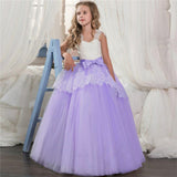 High-end Wedding Dress Elegant Girls' Flower-lace Banquet Dress