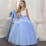 High-end Wedding Dress Elegant Girls' Flower-lace Banquet Dress