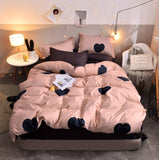 mylb Bedding Set Blue Euro Bedspread Luxury Duvet Cover Double Bed Sheets Linens Queen King Adult Bedclothes