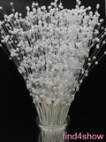 20 Bunch Pearl Flower Stem Beads Garland Sprays Bridal Bouquet Wedding Party