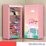 8 Layer 10 Layer Combination Shoe Cabinet Simple Cloth Fabric Storage Shoes Rack Folding Dust-proof Shoe Shelf DIY Furniture