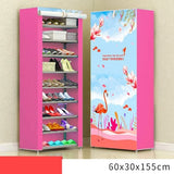 8 Layer 10 Layer Combination Shoe Cabinet Simple Cloth Fabric Storage Shoes Rack Folding Dust-proof Shoe Shelf DIY Furniture