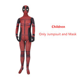 COSFANS Deadpool Costume Adult Man Spandex Lycra Zentai Bodysuit Halloween Cosplay Suit Belt Headwear Mask Sword holster