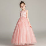 Flower Girl Party Banquet Fall and Winter Knitted Wool Dresses Floor Length Girls Pageant Dresses Wedding Party Dress vestidos