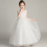 Flower Girl Party Banquet Fall and Winter Knitted Wool Dresses Floor Length Girls Pageant Dresses Wedding Party Dress vestidos