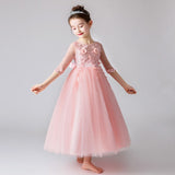 Flower Girl Party Banquet Fall and Winter Knitted Wool Dresses Floor Length Girls Pageant Dresses Wedding Party Dress vestidos