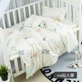 Wholesale Home Textile Baby Boys Girls Crib 100% Cotton Bedding Set 1 Duvet Cover 1 Flatsheet 1 Pillowcases for 0.6m Bed