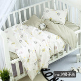 Wholesale Home Textile Baby Boys Girls Crib 100% Cotton Bedding Set 1 Duvet Cover 1 Flatsheet 1 Pillowcases for 0.6m Bed