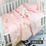 Wholesale Home Textile Baby Boys Girls Crib 100% Cotton Bedding Set 1 Duvet Cover 1 Flatsheet 1 Pillowcases for 0.6m Bed