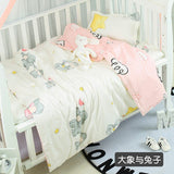 Wholesale Home Textile Baby Boys Girls Crib 100% Cotton Bedding Set 1 Duvet Cover 1 Flatsheet 1 Pillowcases for 0.6m Bed