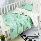 Wholesale Home Textile Baby Boys Girls Crib 100% Cotton Bedding Set 1 Duvet Cover 1 Flatsheet 1 Pillowcases for 0.6m Bed