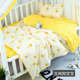 Wholesale Home Textile Baby Boys Girls Crib 100% Cotton Bedding Set 1 Duvet Cover 1 Flatsheet 1 Pillowcases for 0.6m Bed