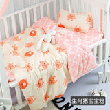 Wholesale Home Textile Baby Boys Girls Crib 100% Cotton Bedding Set 1 Duvet Cover 1 Flatsheet 1 Pillowcases for 0.6m Bed