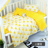 Wholesale Home Textile Baby Boys Girls Crib 100% Cotton Bedding Set 1 Duvet Cover 1 Flatsheet 1 Pillowcases for 0.6m Bed