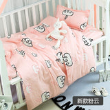 Wholesale Home Textile Baby Boys Girls Crib 100% Cotton Bedding Set 1 Duvet Cover 1 Flatsheet 1 Pillowcases for 0.6m Bed