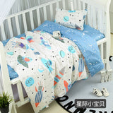 Wholesale Home Textile Baby Boys Girls Crib 100% Cotton Bedding Set 1 Duvet Cover 1 Flatsheet 1 Pillowcases for 0.6m Bed