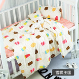 Wholesale Home Textile Baby Boys Girls Crib 100% Cotton Bedding Set 1 Duvet Cover 1 Flatsheet 1 Pillowcases for 0.6m Bed