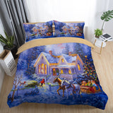 3D Printed Merry Christmas Bedding Set Queen/Twin/King Size  Christmas Decoration for Home