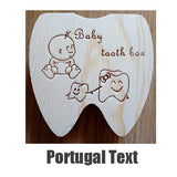 Baby Tooth Box Poland/English/Dutch/Russian/French /Italian  Wooden