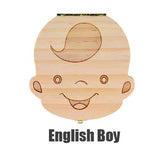 Baby Tooth Box Poland/English/Dutch/Russian/French /Italian  Wooden