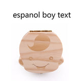 Baby Tooth Box Poland/English/Dutch/Russian/French /Italian  Wooden