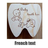 Baby Tooth Box Poland/English/Dutch/Russian/French /Italian  Wooden