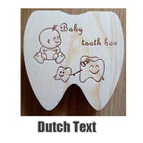 Baby Tooth Box Poland/English/Dutch/Russian/French /Italian  Wooden