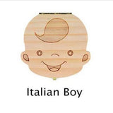 Baby Tooth Box Poland/English/Dutch/Russian/French /Italian  Wooden