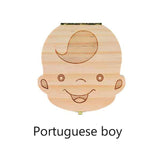 Baby Tooth Box Poland/English/Dutch/Russian/French /Italian  Wooden