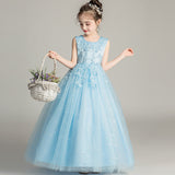 Flower Girl Party Banquet Fall and Winter Knitted Wool Dresses Floor Length Girls Pageant Dresses Wedding Party Dress vestidos