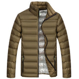 Brand Spring autumn Casual Parkas Stand Collar Coat Male Warm Fashion winter cotton-capped down Jacket Men clothing