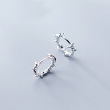 MloveAcc Pure 925 Sterling Silver Hoop Earring Barbed Wire S925 Earrings Gift for Women Girl Teen Jewelry