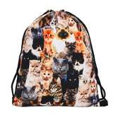 Mutilcolor Fashion School Drawstring backpack Bag Shoe Backpack Oxford women solid drawstring bags with string